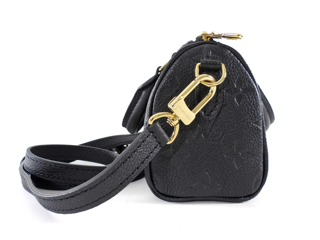 Louis Vuitton Black Monogram Empriente Leather Nano Speedy Bag