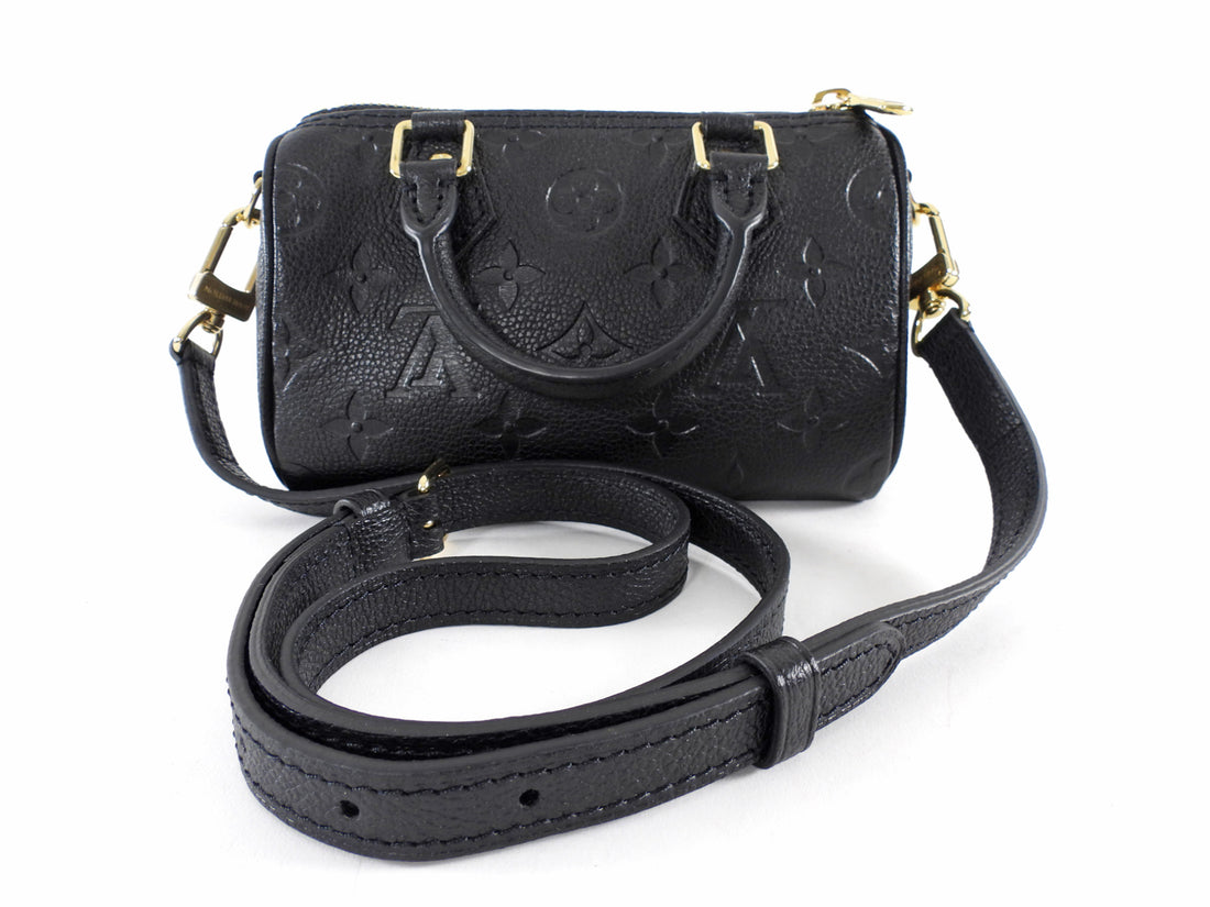 Louis Vuitton Black Monogram Empriente Leather Nano Speedy Bag