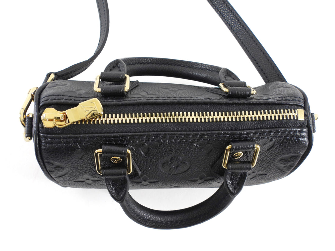 Louis Vuitton Black Monogram Empriente Leather Nano Speedy Bag