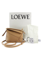 Loewe Toffee Brown Grained Calfskin Mini Puzzle Bag