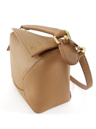 Loewe Toffee Brown Grained Calfskin Mini Puzzle Bag
