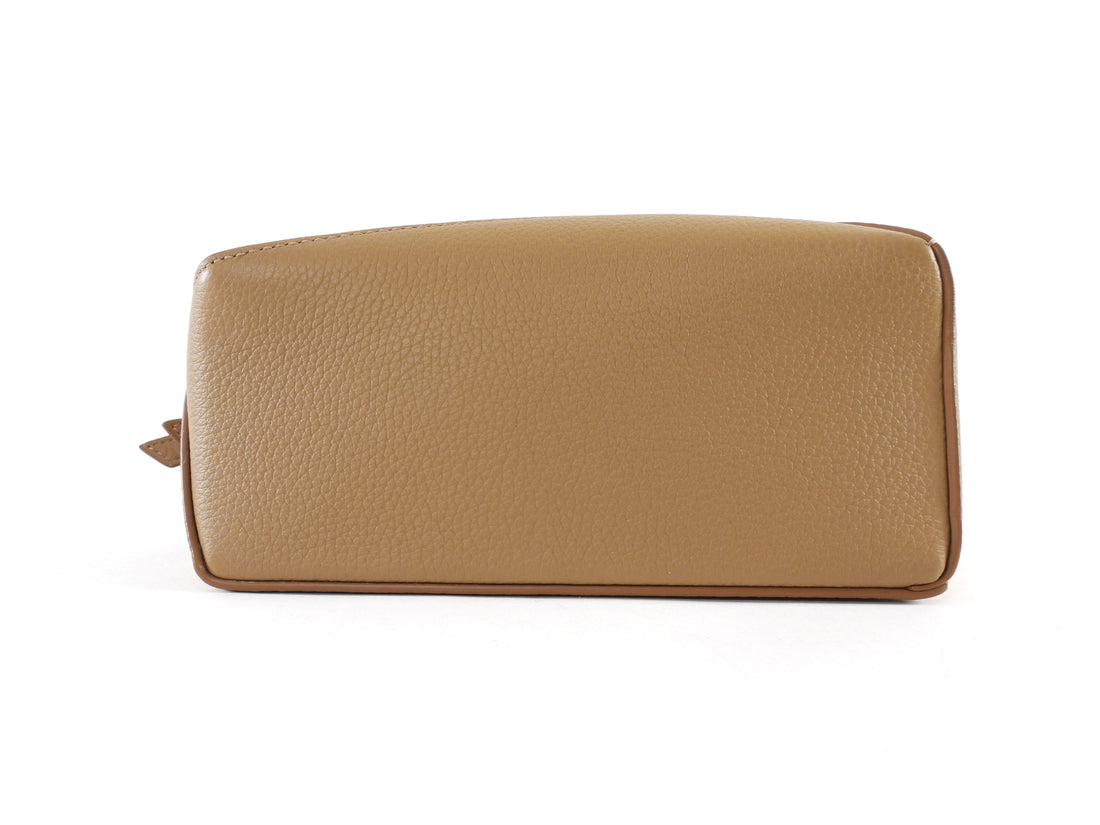 Loewe Toffee Brown Grained Calfskin Mini Puzzle Bag