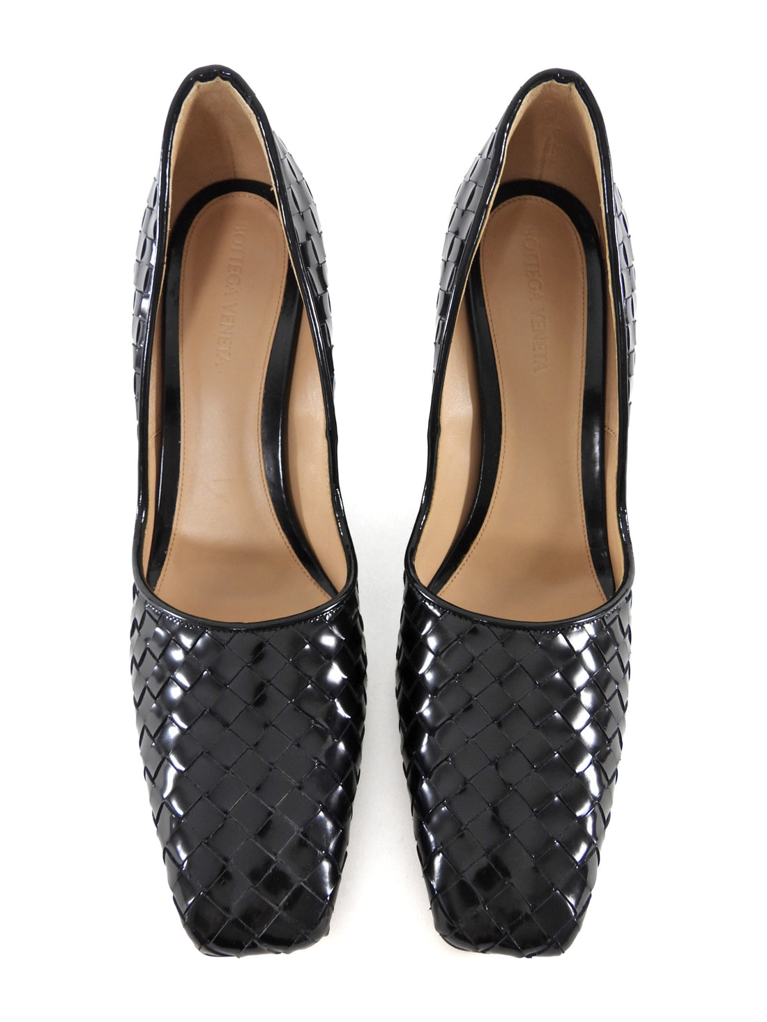 Bottega Veneta Black Intrecciato Leather Comet Sculpted Wedges - 39