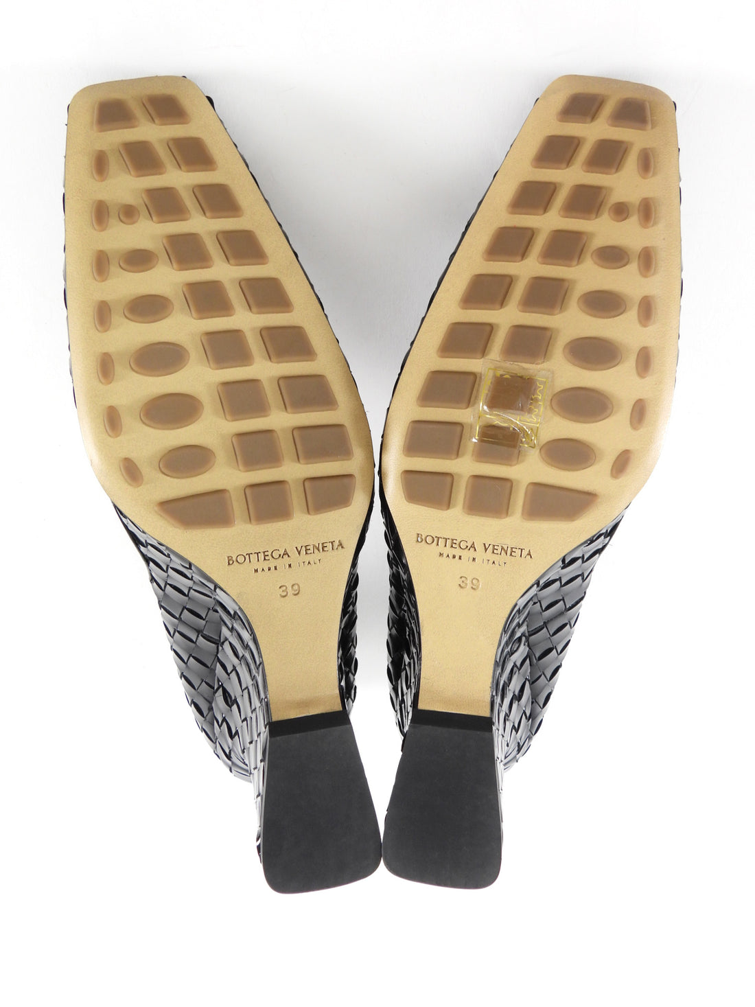 Bottega Veneta Black Intrecciato Leather Comet Sculpted Wedges - 39
