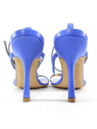 Bottega Veneta Aquarium Blue Leather Stretch Strap High Heel Thong Sandals -  36