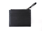 Valentino Black Grained Leather Rockstud Zip Cardholder