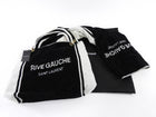Saint Laurent Rive Gauche Black and White Terry Cloth Convertible Towel Tote