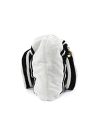 Saint Laurent Rive Gauche Black and White Terry Cloth Convertible Towel Tote
