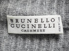 Brunello Cuccinelli Grey Cashmere Sheer Sleeve Sweater - M