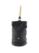 Hermes 2005 Black Clemence Leather MM Mangeoire Bucket Bag