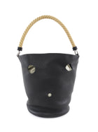 Hermes 2005 Black Clemence Leather MM Mangeoire Bucket Bag
