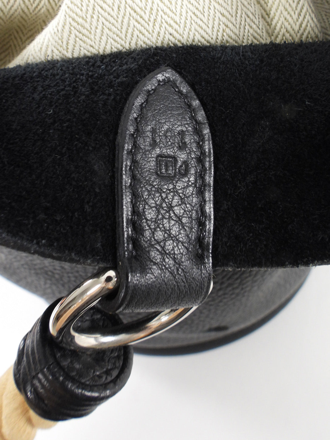 Hermes 2005 Black Clemence Leather MM Mangeoire Bucket Bag