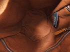 Hermes Brown Toille Canvas Saxo PM Bucket Bag