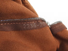 Hermes Brown Toille Canvas Saxo PM Bucket Bag