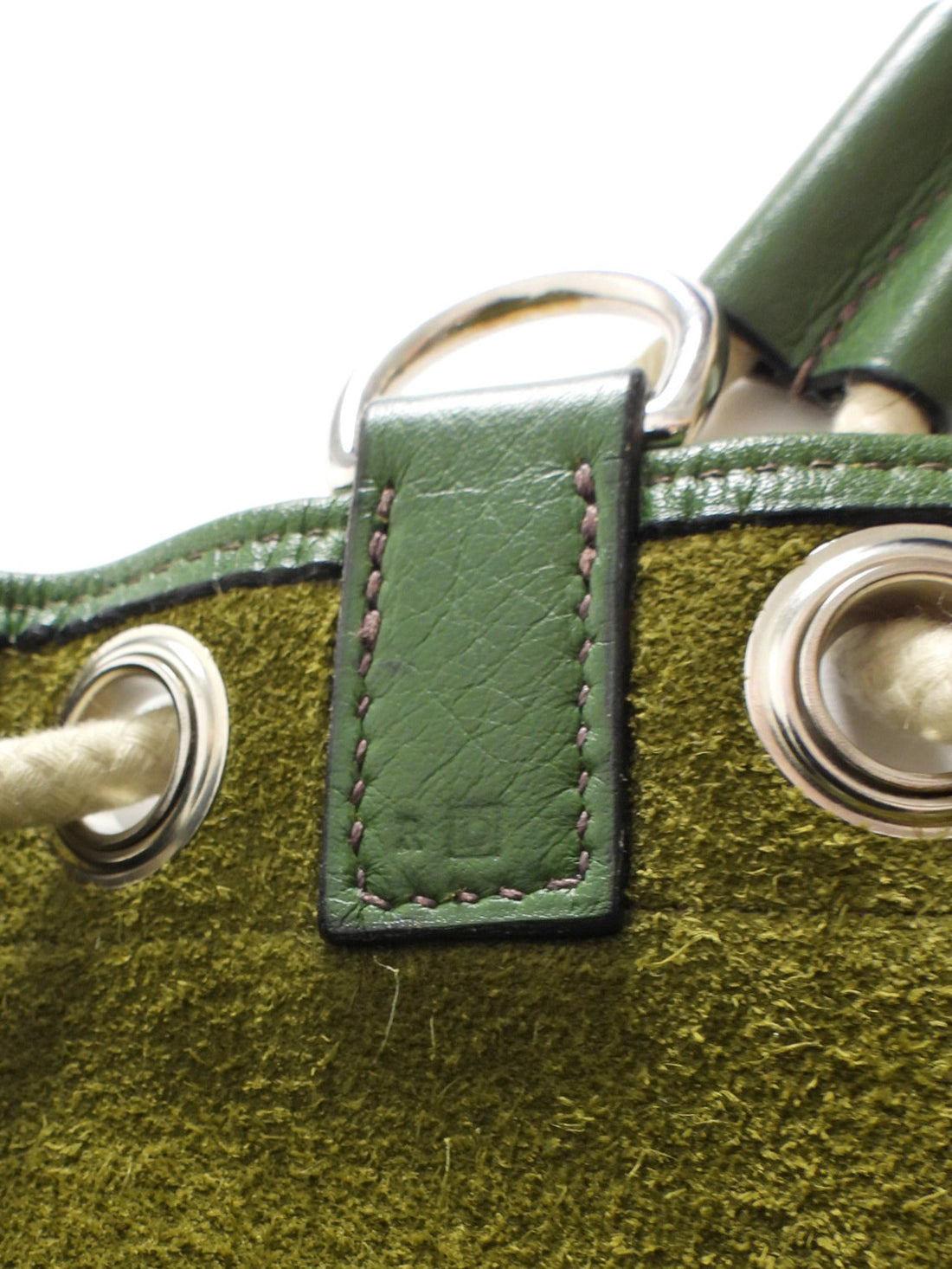 Hermes Vintage 2000 Green Clemence Lunch Drawstring Shoulder Bag
