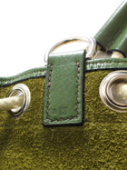 Hermes Vintage 2000 Green Clemence Lunch Drawstring Shoulder Bag