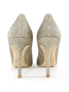 Jimmy Choo Light champagne Gold Glitter Pointed Pumps - 40