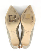 Jimmy Choo Light champagne Gold Glitter Pointed Pumps - 40