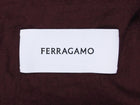 Ferragamo Plum Burgundy Velvet Distressed Jean Jacket - IT 42 / 6