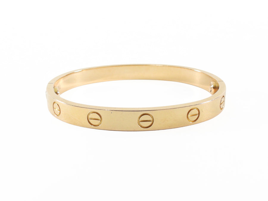 Cartier 18k Pink Rose Gold Classic Love Bangle Bracelet - 16