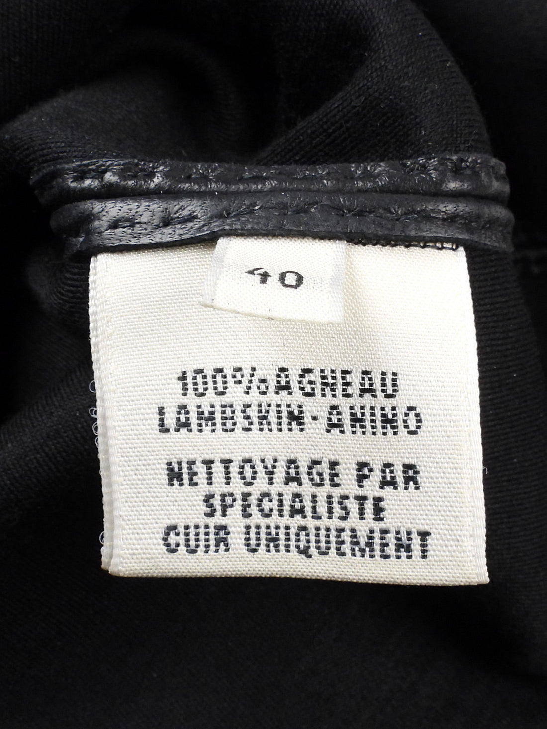 Hermes Black Leather Long Sleeve Shirt with Side Neck Buttons - FR 40 / 8 M