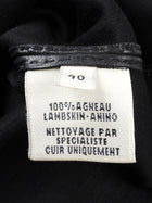 Hermes Black Leather Long Sleeve Shirt with Side Neck Buttons - FR 40 / 8 M