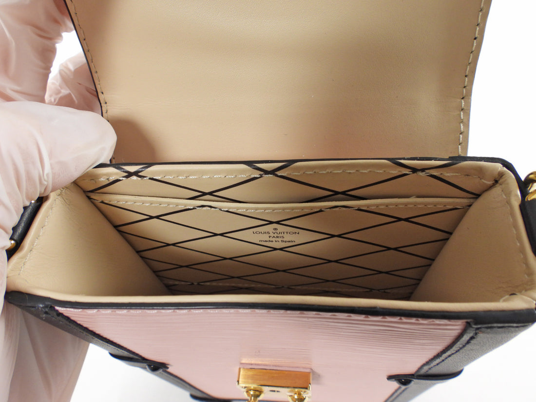 Louis Vuitton Rose Ballerine Epi Leather Vertical Trunk Pochette Shoulder Bag