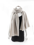 Brunello Cucinelli Light Greige Shimmer Shawl Scarf