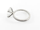 Cushion Brilliant 3 Carat Diamond Solitaire Platinum Engagement Ring - 5