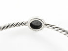David Yurman Black Hematite and Sterling Silver Chatelaine Station Cable Bangle 3mm