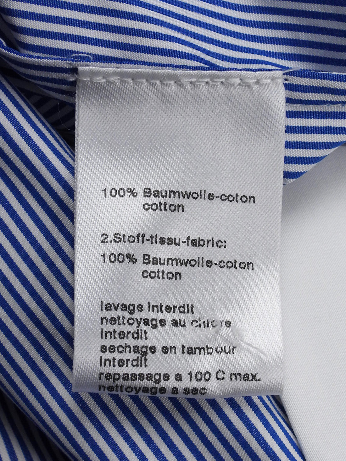 Akris Punto Blue White Pinstripe Banker Collar Shirt - 8