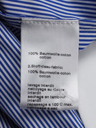 Akris Punto Blue White Pinstripe Banker Collar Shirt - 8