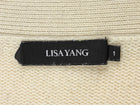 Lisa Yang Ivory Navy Cashmere Striped Cardigan Sweater - 1 / S