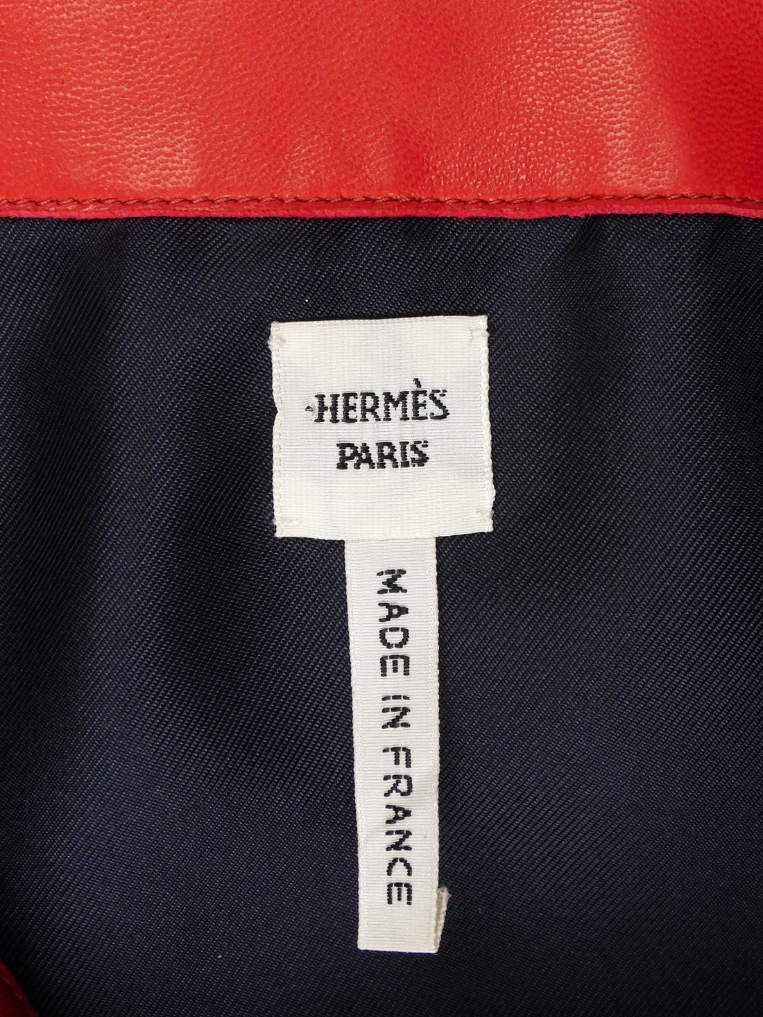 Hermes Red Square Neck Lambskin Leather Top - FR 40 / 8 / M