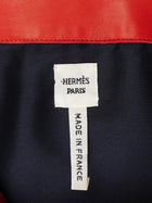 Hermes Red Square Neck Lambskin Leather Top - FR 40 / 8 / M