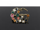 Gucci Aged Gold Multicolor Bijoux Double G Oversized Double Finger Ring - M