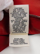 Hermes Red Square Neck Lambskin Leather Top - FR 40 / 8 / M