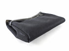 Hermes Black Canvas Toile and Leather Herbag Pochette Clutch Bag