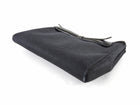 Hermes Black Canvas Toile and Leather Herbag Pochette Clutch Bag