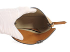 Toteme Tan Pebble Grain Leather T-Lock Clutch Shoulder Bag