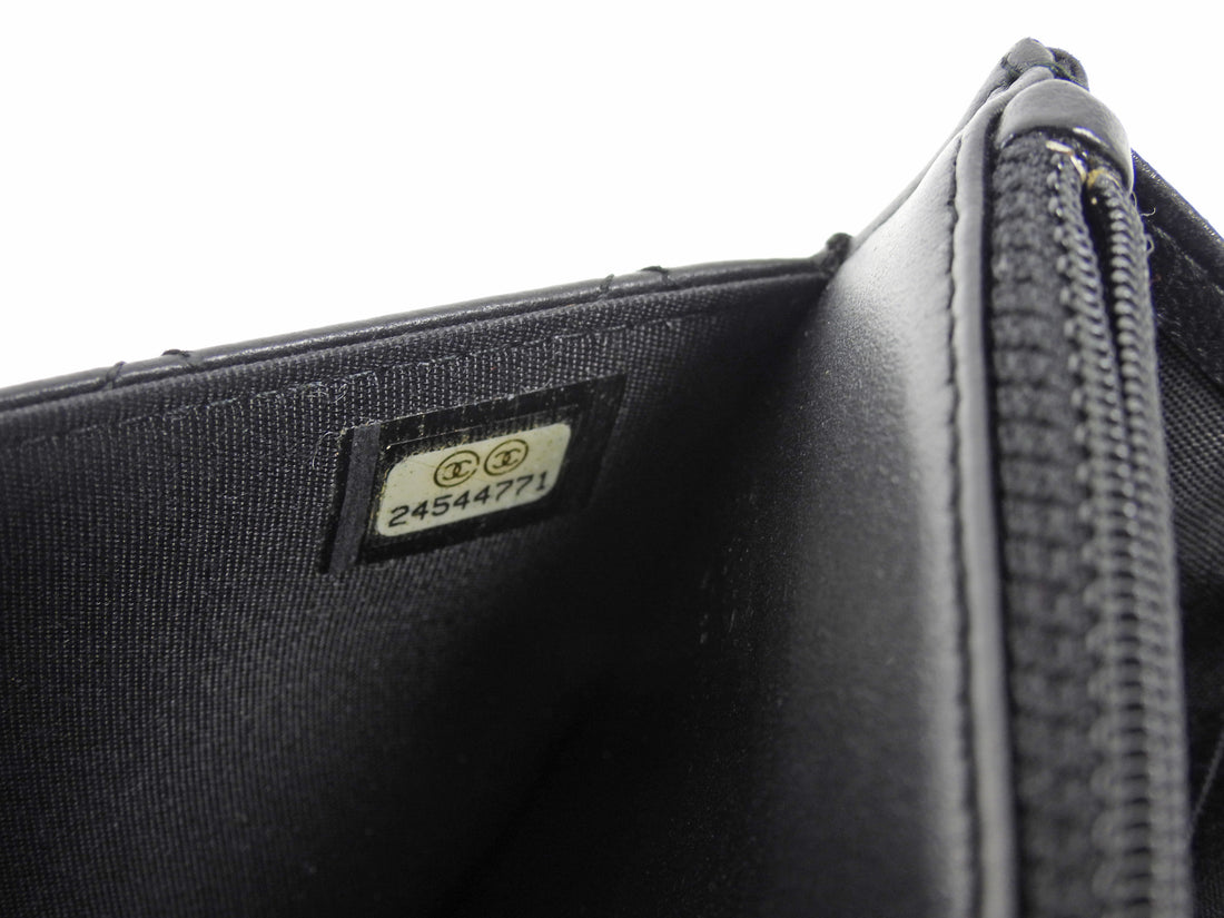 Chanel Black GHW Quilted Lambskin Trendy Wallet on Chain