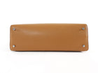 Toteme Tan Pebble Grain Leather T-Lock Clutch Shoulder Bag