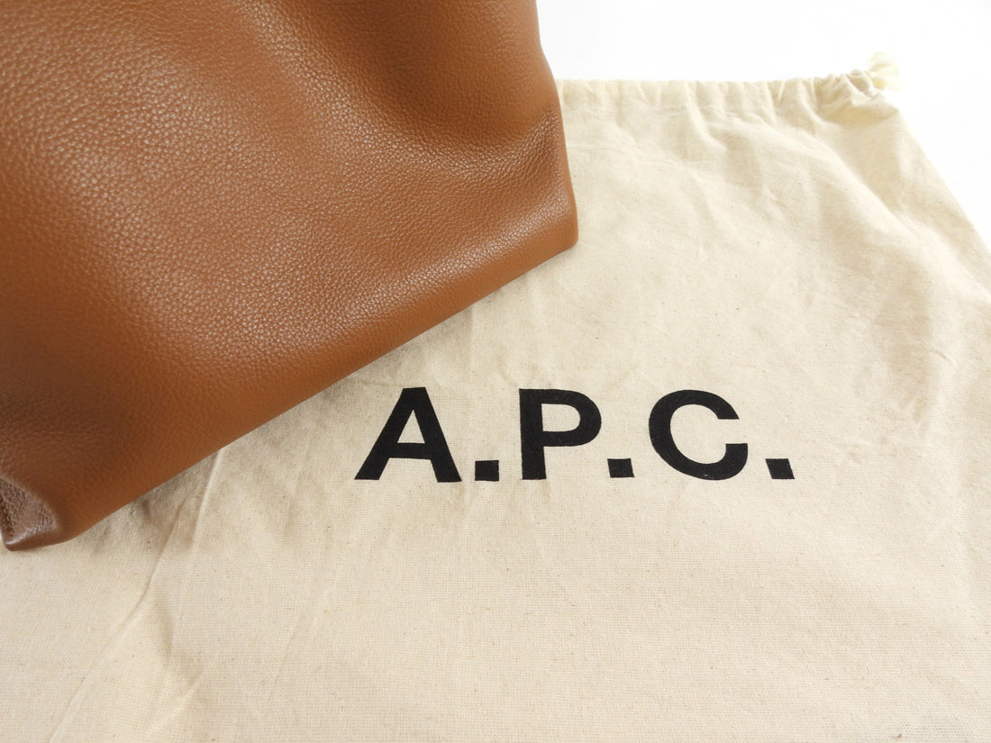 A.P.C. Tan Brown Medium Cabas Maiko Tote