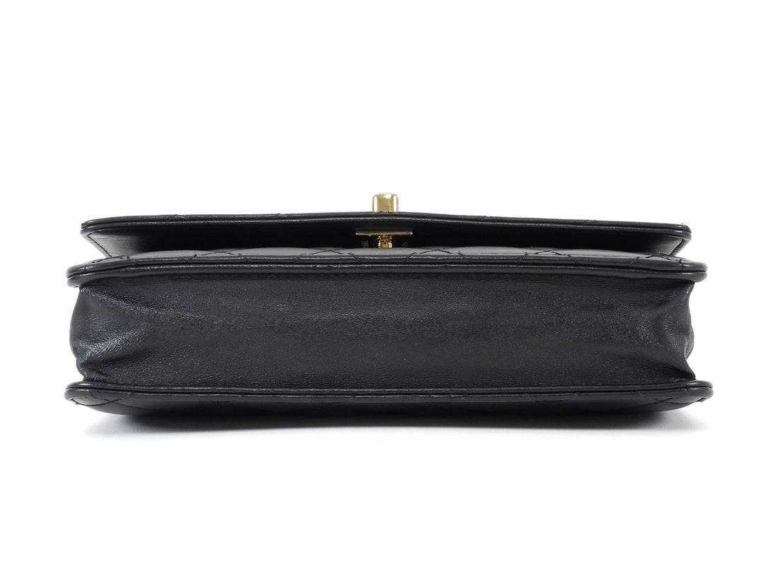 Chanel Black GHW Quilted Lambskin Trendy Wallet on Chain