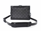 Louis Vuitton Black Grey Monogram Eclipse Coated Canvas Soft Trunk Crossbody Bag