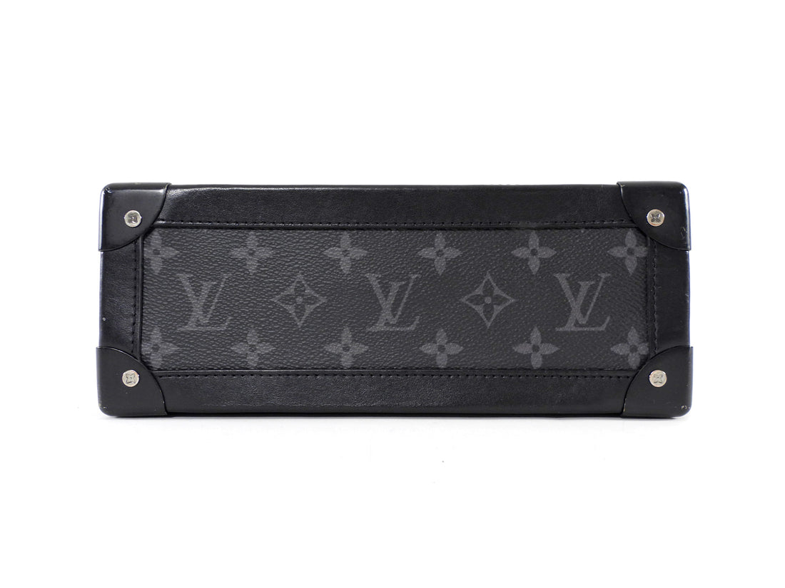Louis Vuitton Black Grey Monogram Eclipse Coated Canvas Soft Trunk Crossbody Bag