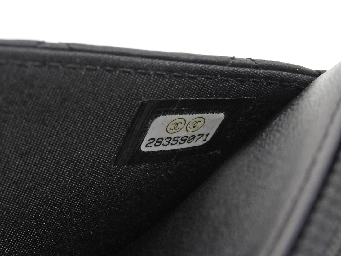 Chanel Black Quilted Leather 19 Chain CC Wallet on Chain