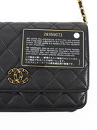 Chanel Black Quilted Leather 19 Chain CC Wallet on Chain