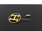 Hermes Vintage 1990's Goldtone H Lapel Stick Pin