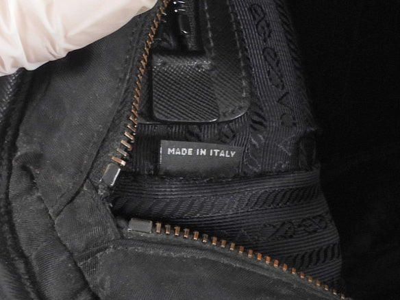 Prada Black Nylon Web Strap Crossbody Messenger Bag